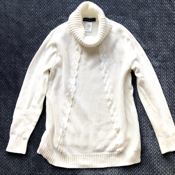 ❤️ KAREN SCOTT White Turtleneck 🥰 - Picture 2 of 7